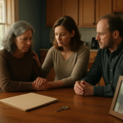 Family discussing wrongful death probate in Arkansas at a Fayetteville home