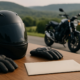 Fayetteville motorcycle accident settlement offer reviewed beside a motorcycle and helmet