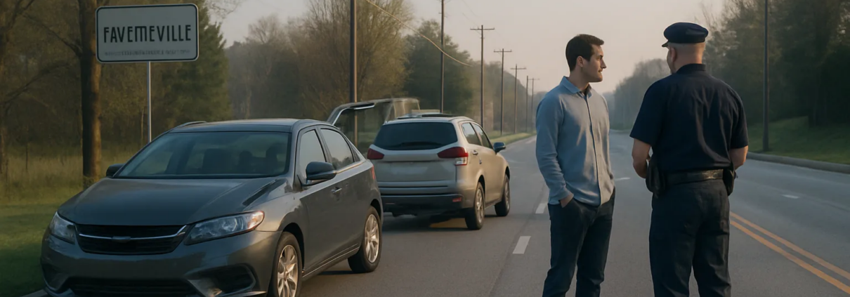 What to do after an injury accident in Fayetteville, AR at a safe roadside scene