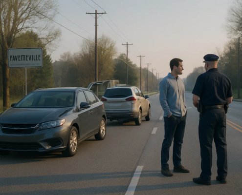 What to do after an injury accident in Fayetteville, AR at a safe roadside scene