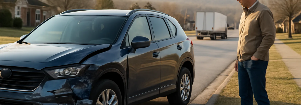 Fayetteville truck accident property damage claim involving a damaged family vehicle