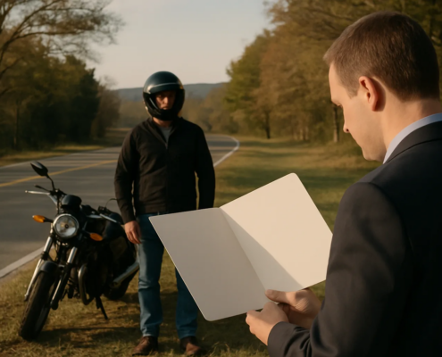 Borrowed motorcycle insurance claim discussion in Fayetteville, Arkansas
