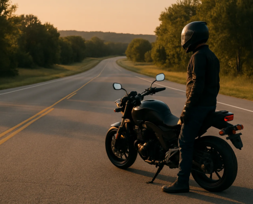 No-contact motorcycle accident claim in Arkansas after a rider avoids another vehicle