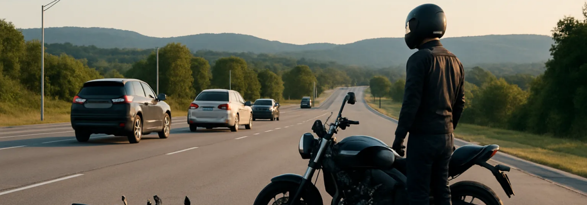 Multiple driver motorcycle accident claim on a Fayetteville, Arkansas roadway