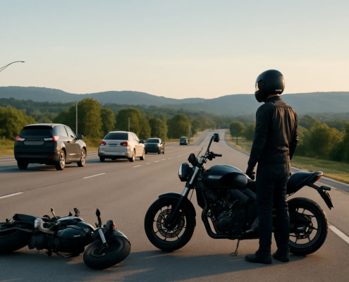 Multiple driver motorcycle accident claim on a Fayetteville, Arkansas roadway