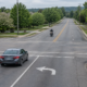 Springdale motorcycle left-turn accident claim scene at an urban intersection